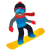 🏂🏾 snowboarder: medium-dark skin tone display on JoyPixels